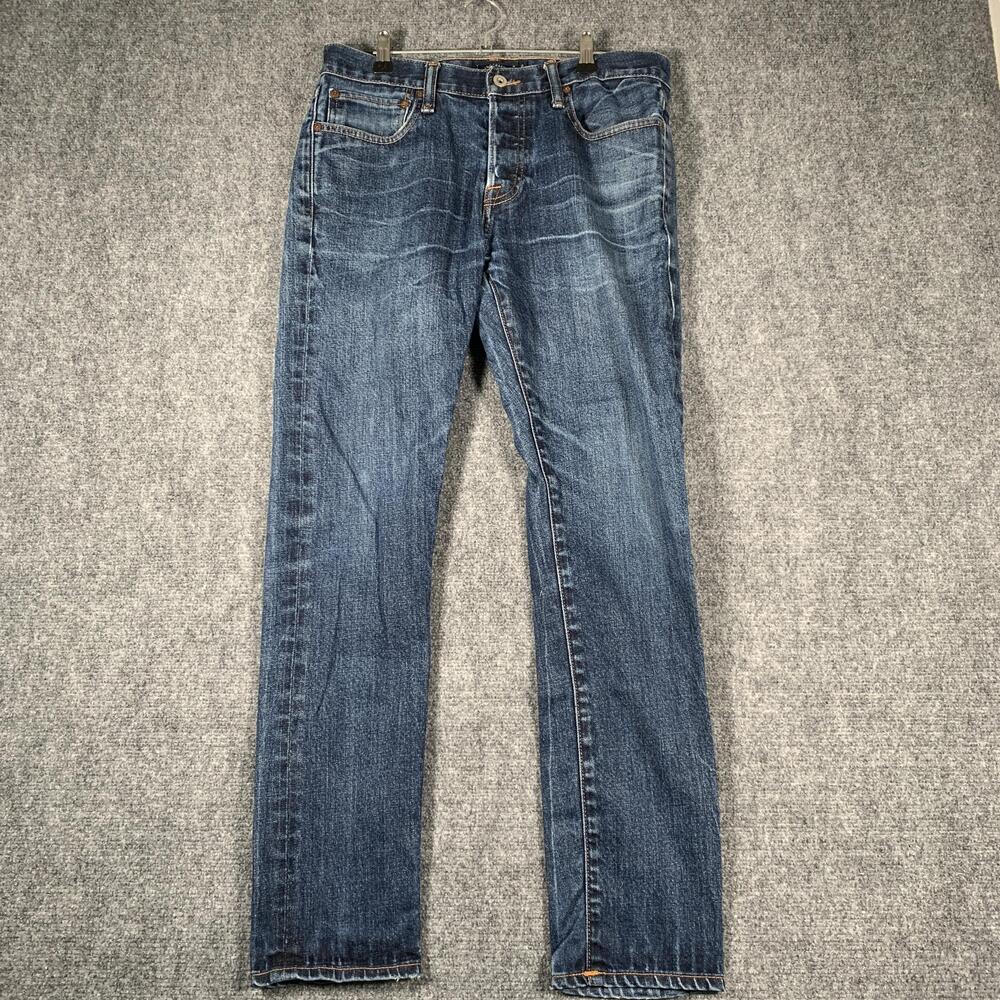 Lucky Brand Jeans Mens 31x30 Blue 1 Authentic Skinny Zip Fly Medium Wash